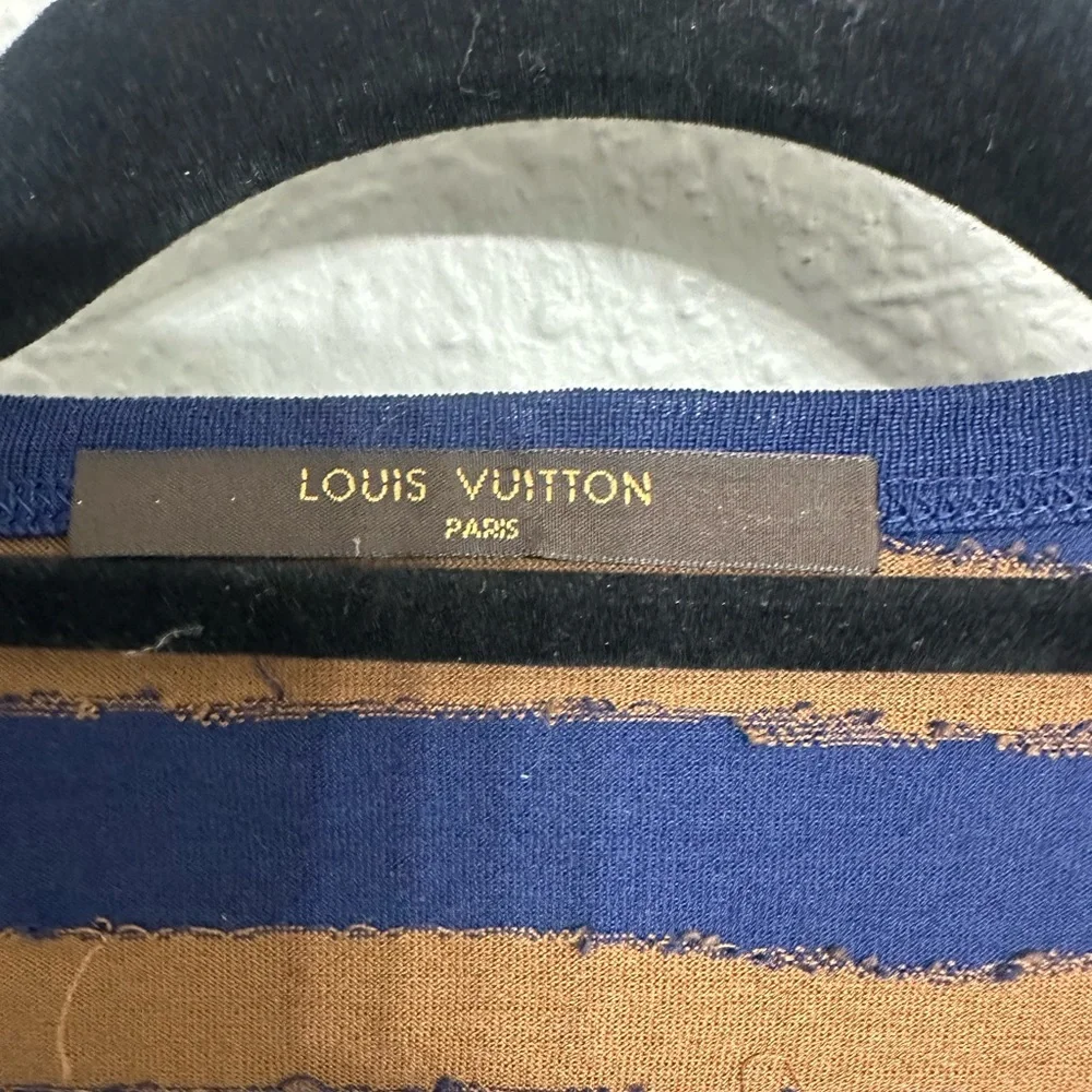 Louis Vuitton Blue and Brown Striped Top - Picture 2 of 3